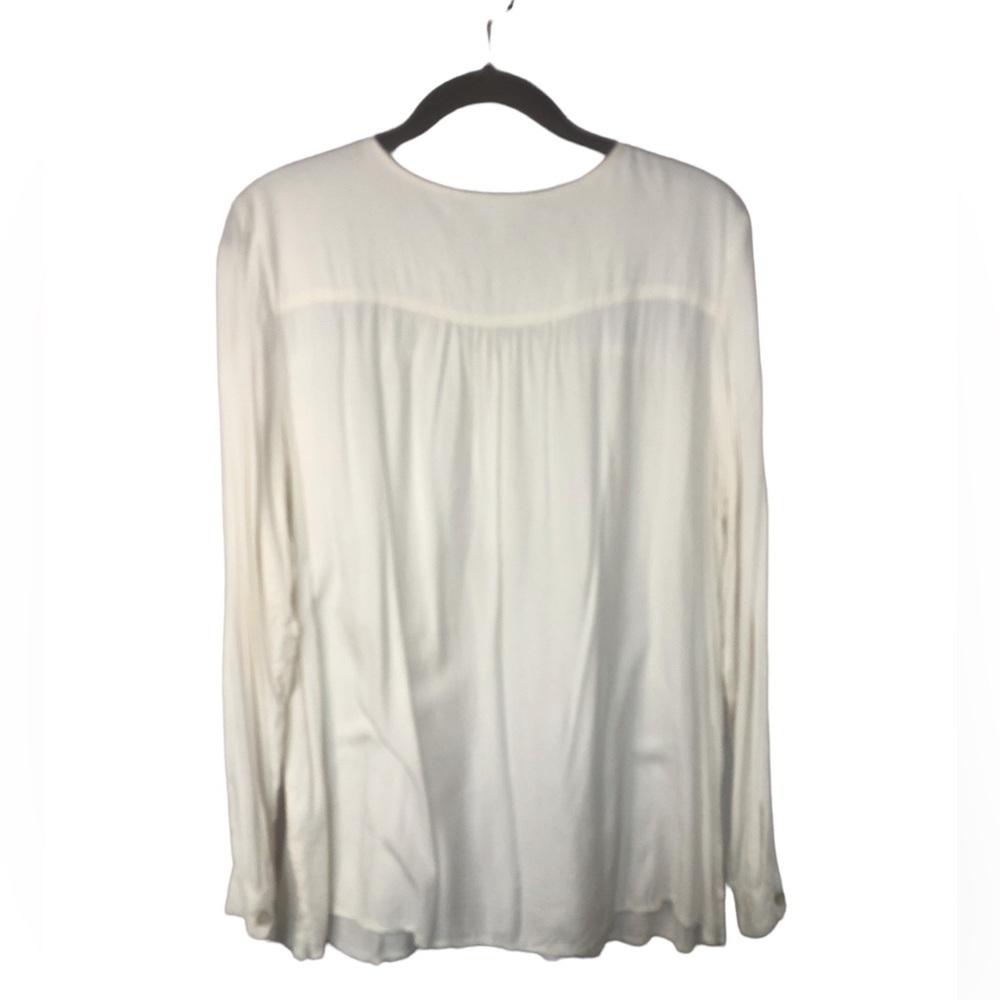 J. Jill Women’s Tunic Top Embroidered Peasant Cuffed Sleeve - Picture 2 of 10